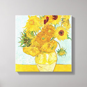 Solros av Vincent Van Gogh, post impressionist p Canvastryck