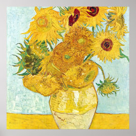 Solros av Vincent Van Gogh, post impressionist p Poster