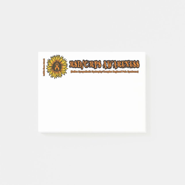 Solros/Awareness...RSD/CRPS Post-it Block (Framsida)