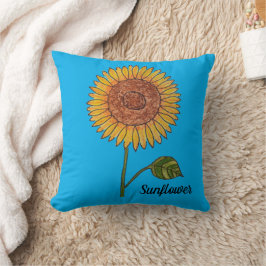 Solros Azure Blue Kudde