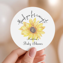 Solros Baby Shower Tack för dig Blommig Förmån