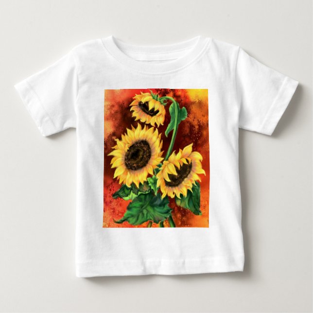 Solros Baby T-Shirt (Framsida)