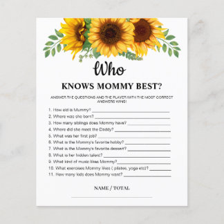 Solros Bebis spelkort som vet vem Mamma är bäst