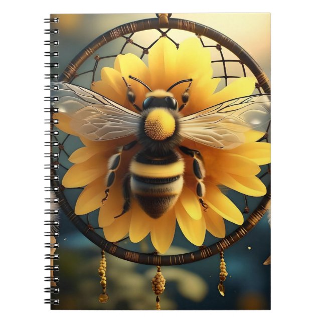 Solros Bee Dreamcatcher Anteckningsbok (Framsidan)