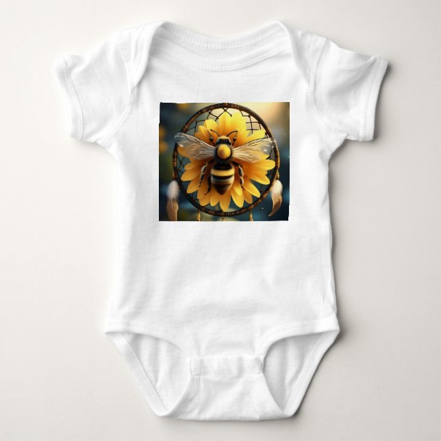 Solros Bee Dreamcatcher T Shirt (Framsida)