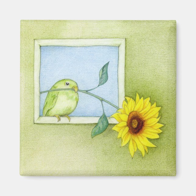 Solros Bird Magnet (Framsidan)