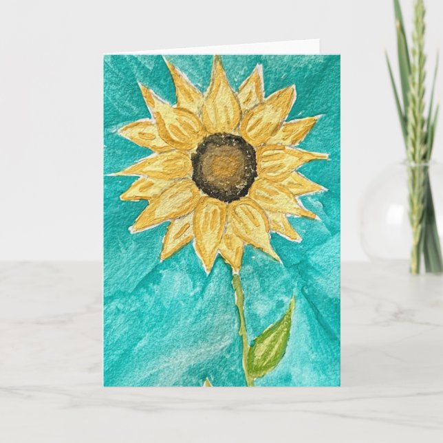 Solros Blank-insten Kort (Framsida)