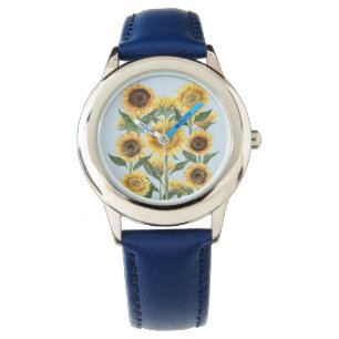 Solros Blomma Blommig Barn Armbandsur