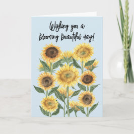 Solros Blomma Blommig Redigerbar Citat Kort