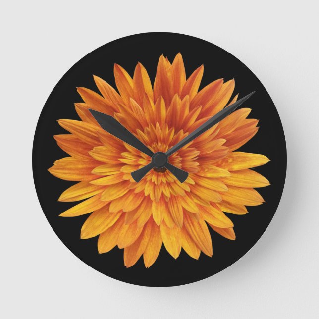 solros blomma blommor rund klocka (Framsida)