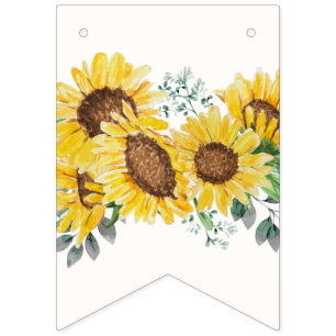 Solros, blommigt BUNNING BANNER Vimplar
