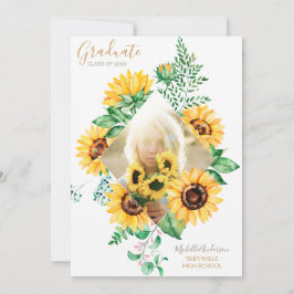 Solros Blommigt Guld Photo Studenten Meddelande