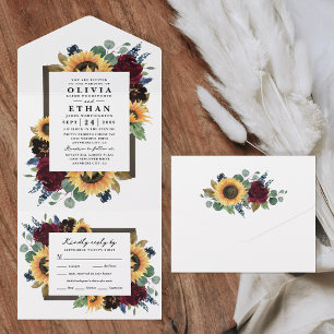 Solros Blommigt Land Rustic Fall Wedlings OSA