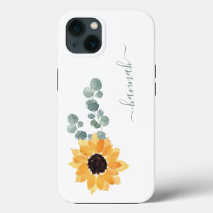 Solros Blommigt Personlig Namn Fodral-Mate iPhon