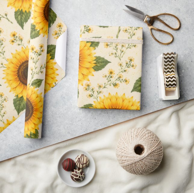 SOLROS BLOMSTERINSLAGSPAPPER PRESENTPAPPER (Hantverk)