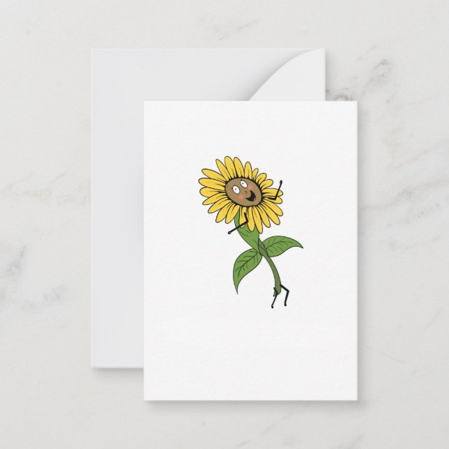 Solros, blomtema anteckningskort (Framsida)