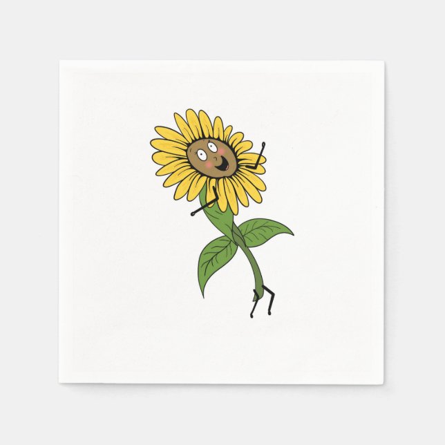 Solros, blomtema pappersservett (Framsidan)