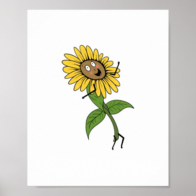 Solros, blomtema poster (Framsidan)
