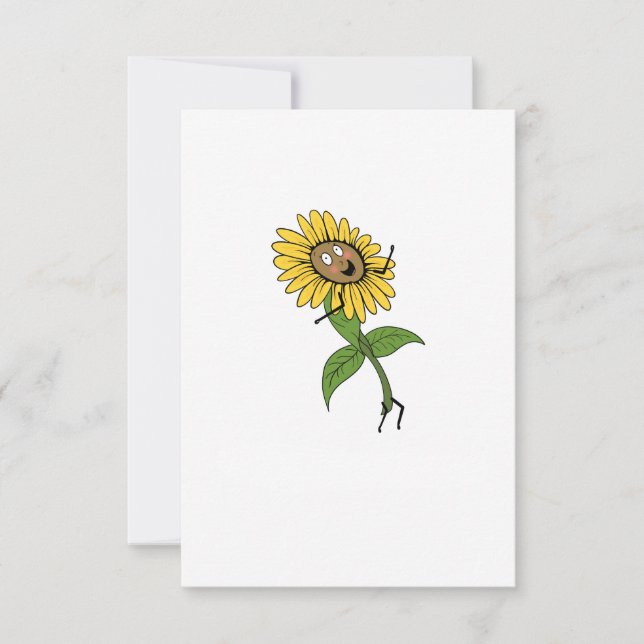 Solros, blomtema tack kort (Framsida)