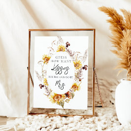 Solros Boho Wildblomma Modern Möhippa Poster