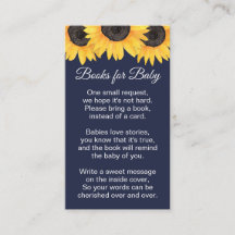 Solros Bokar Baby Neutralt Navy Baby Shower Encl