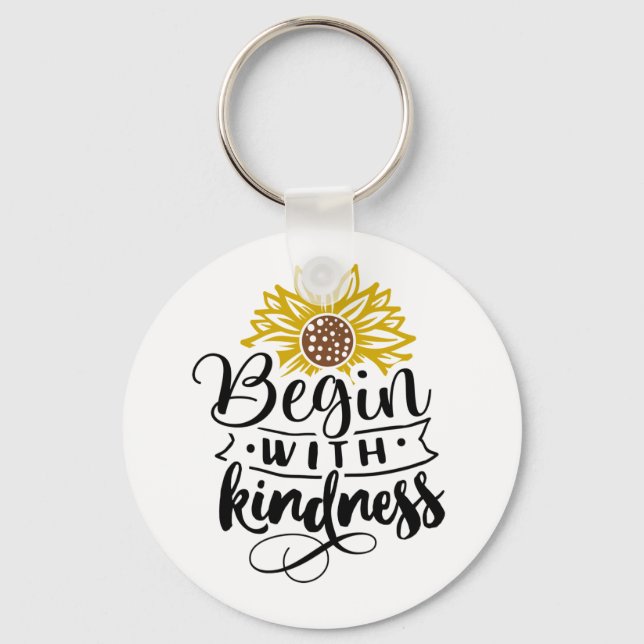 Solros | Börjar med känslolöshet Nyckelring (Framsida)