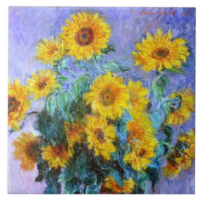 Solros Bouquet Kakelplatta (Framsidan)