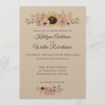 Solros Bouquet Land Stil Bröllop