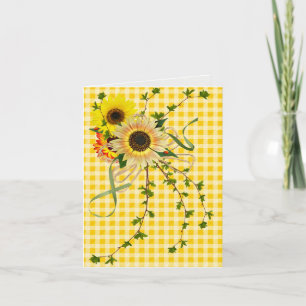 Solros Bouquet med Ladybugs Kort