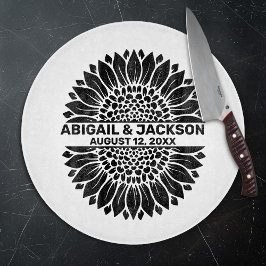 Solros Bröllop Anpassat Namn & Datum