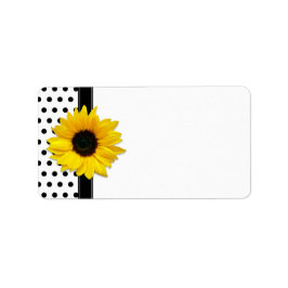 Solros Bröllop Blank Adressetiketter