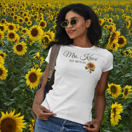 Solros Bröllop Bride Mrs. T Shirt