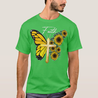 Solros Butterfly Faith Kor Jesus Christian Lo T Shirt