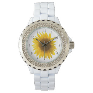 Solros citat "blommor är lycka" armbandsur