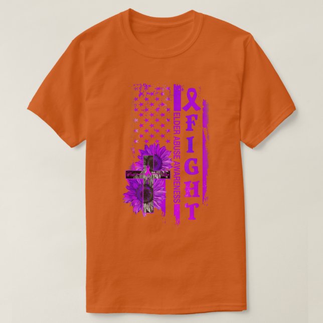 Solros Crossing Elder Abuse Awareness T Shirt (Design framsida)