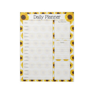 Solros Daily Planner Anteckningsblock