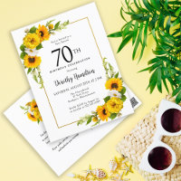 Solros Daisy 70-års födelsedagsinbjudan