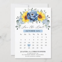 Solros Dammig Blå Skiffer Päon Blommig Kalender 