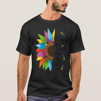 Solros Din sanna Färg Autism Awareness Neurodi T Shirt