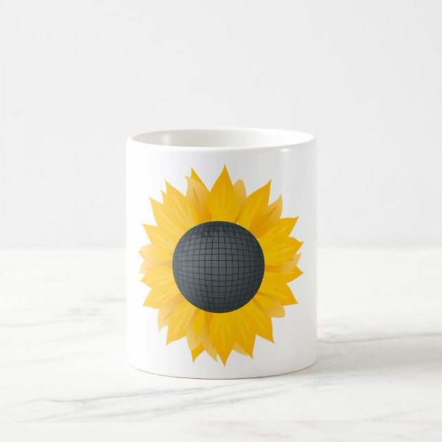 Solros Disco Boll Retro Party Vibe Kaffemugg (Skapare uppladdad)