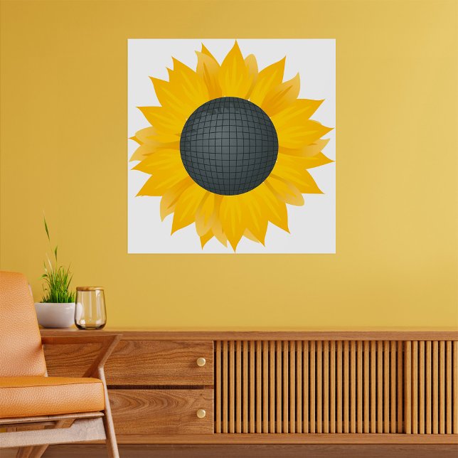 Solros Disco Boll Retro Party Vibe Poster (Skapare uppladdad)