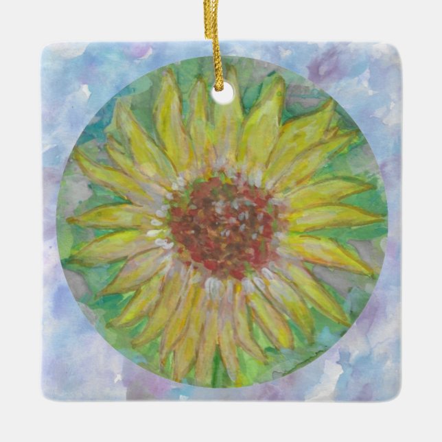 Solros Dream Circle med Lavender Art Ornament (Framsida)