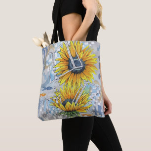 Solros Dreams Tote Tygkasse