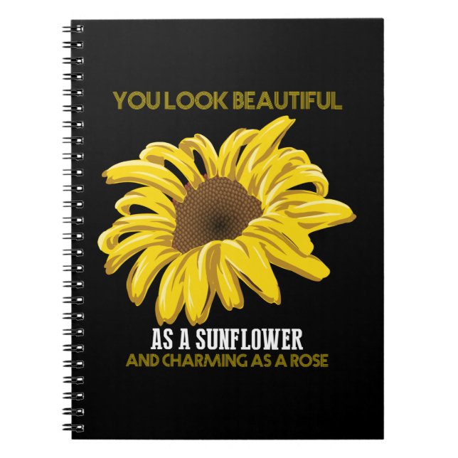 Solros du ser vacker ut som en solros anteckningsbok (Framsidan)