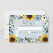 Solros Dusty Blue Land Rustic Ro Bröllop