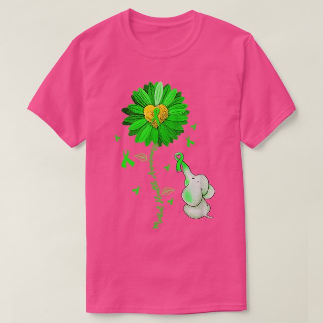 Solros Elephan Outfit Spread Mental Health Awar T Shirt (Design framsida)