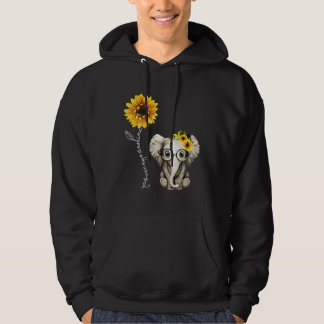 Solros Elephant Gift Friend Cute Elephant Älskare Hoodie
