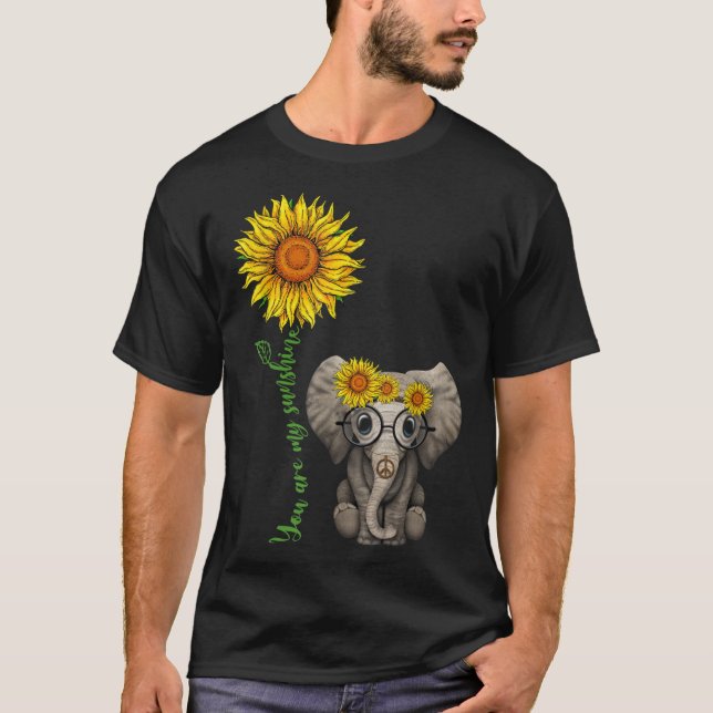 Solros Elephant Gift TShirt T Shirt (Framsida)