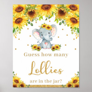 Solros Elephant gissar hur många Lollies Game Poster