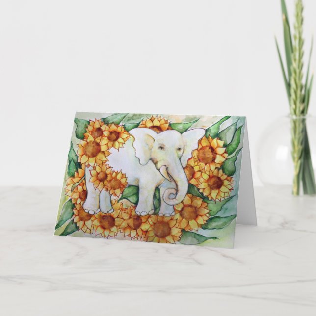 Solros Elephant Kort (Framsida)